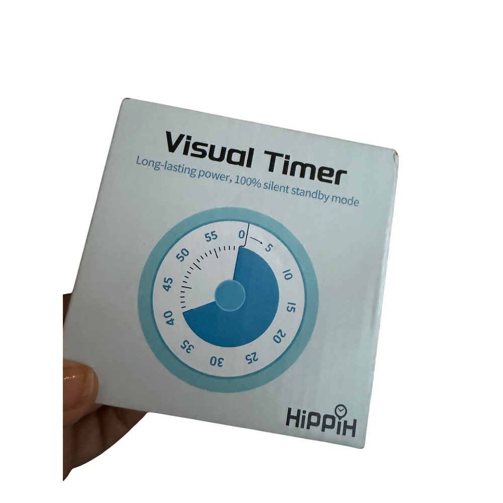 Hippih Visual Timer 60 Minute Rainbow Countdown Clock for Kids and Adults Blue